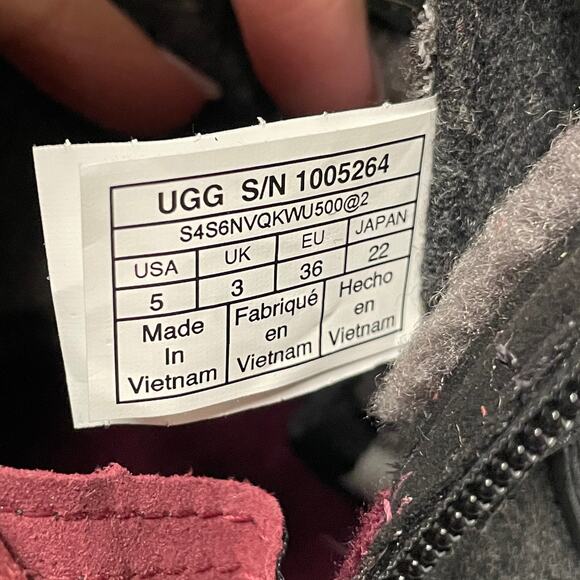 UGG Kesey Black Lace Up Waterproof Ankle Combat Winter Boot Womens Size 5 NEW - Picture 11 of 13